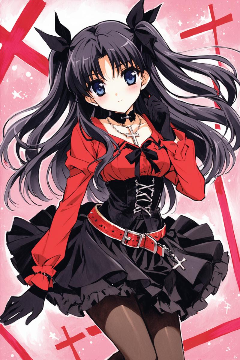 28689-4161962132-1girl,solo,tohsaka rin,red shirt,cross,long hair,skirt,shirt,white background,gloves,black skirt,necklace,jewelry,simple backgro.png